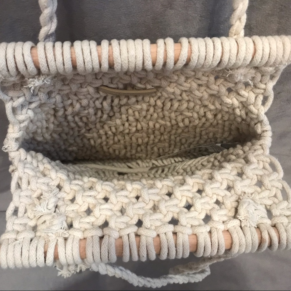 Zara Basic Macrame Braided Handbag - image 7
